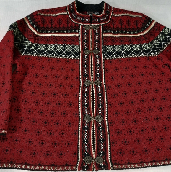 Skyr Wool Fair Isle Cardigan Sweater - Picture 5 of 8